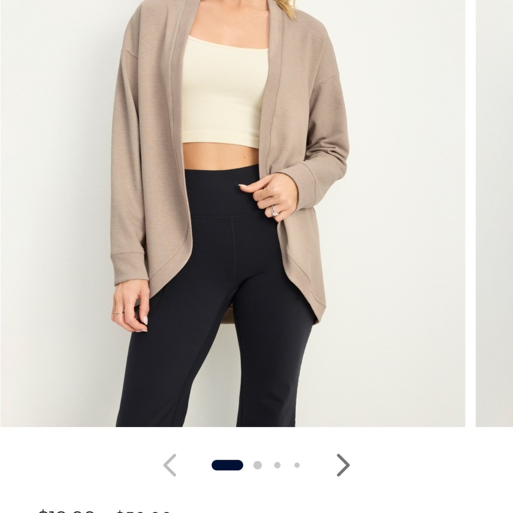 Jockey Women's Tan Cardigan Sweater